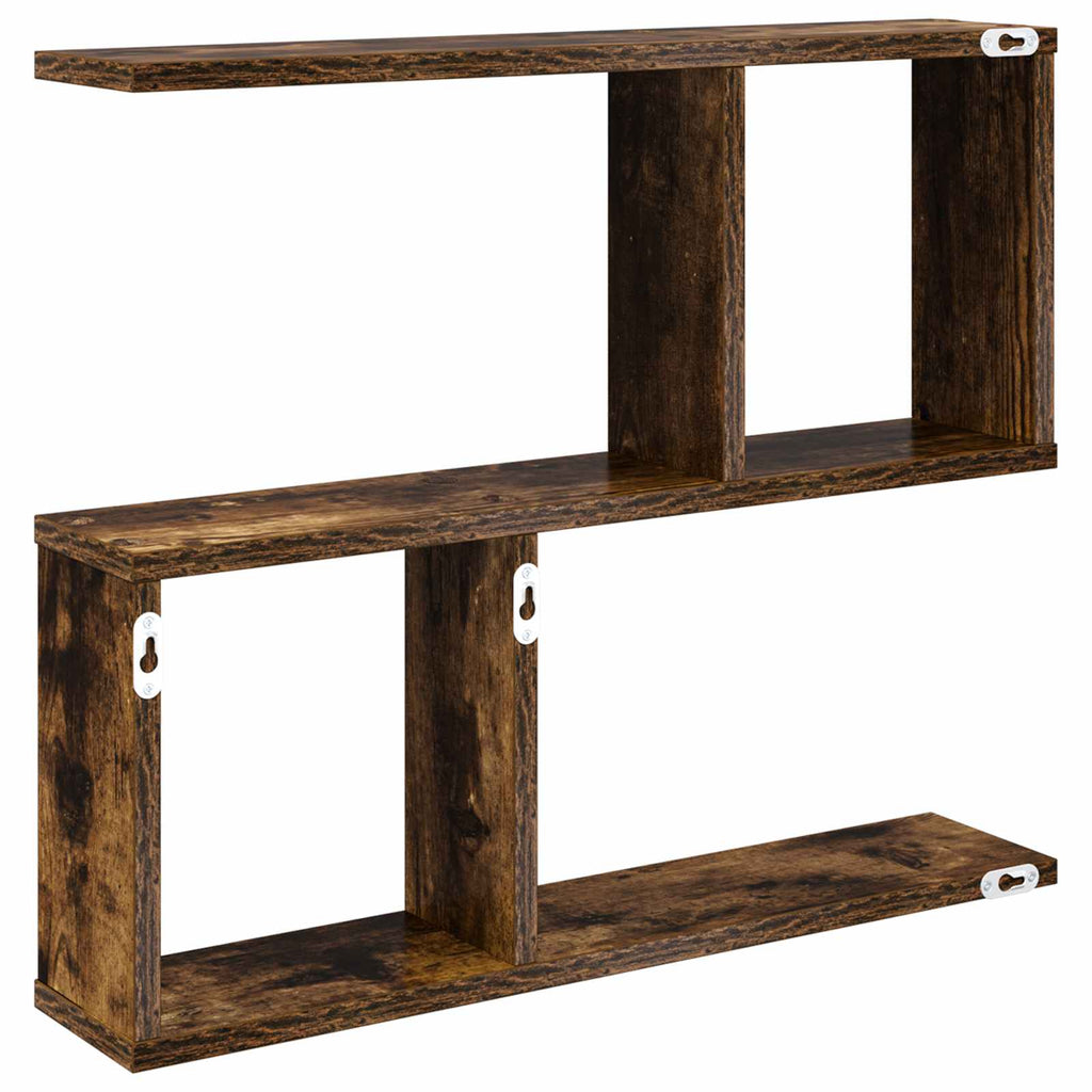 Wandregal Raucheiche 60 x 12 x 50,5 cm Holzwerkstoff