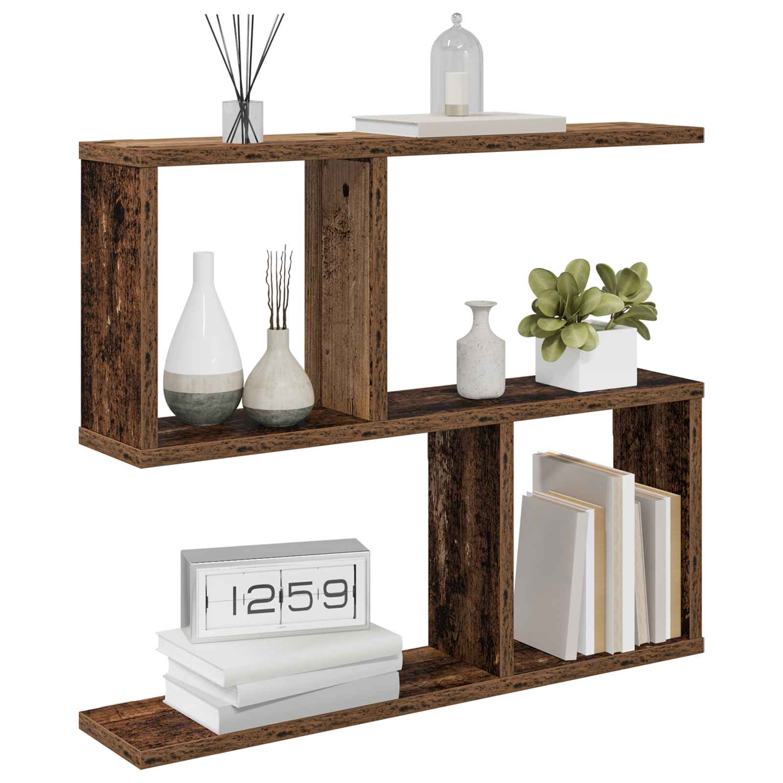 Wandregal Altholz 60 x 12 x 50,5 cm Holzwerkstoff