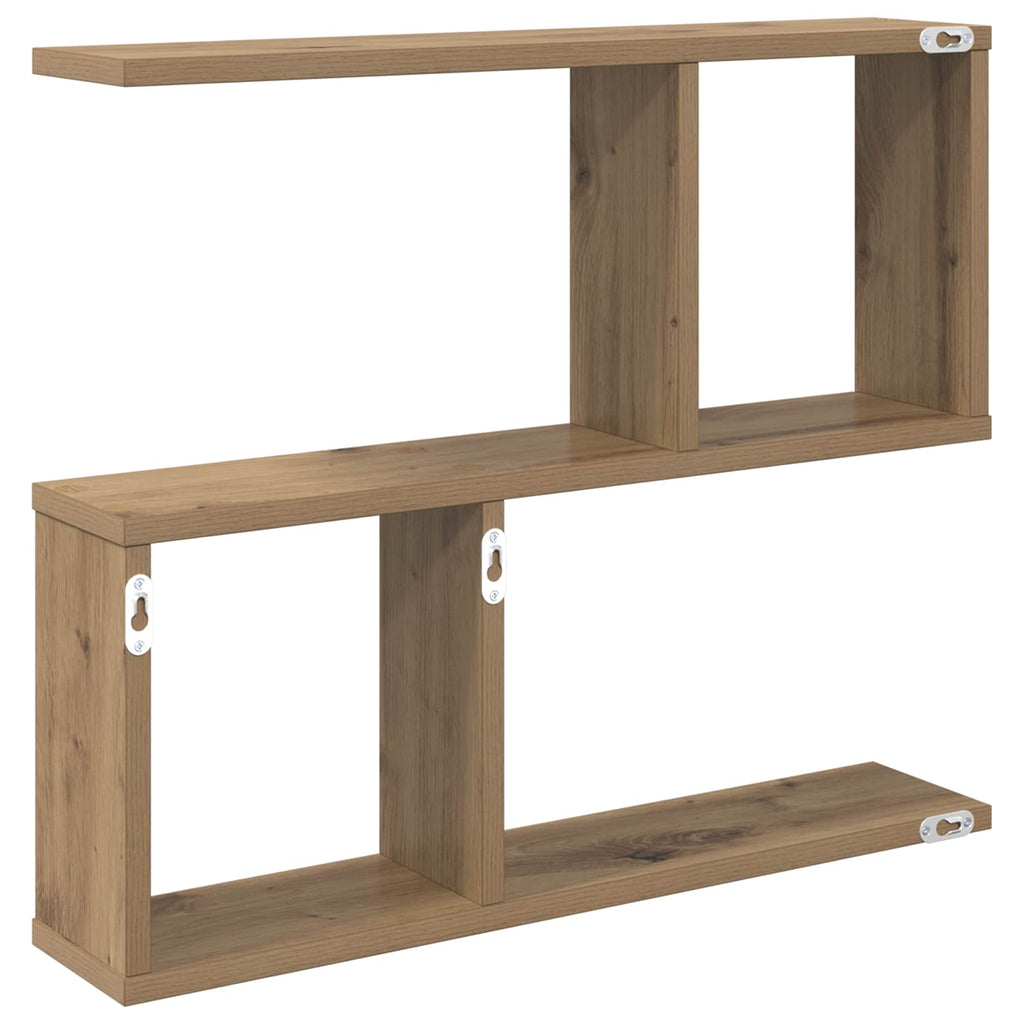 Wandregal Artisan-Eiche 60 x 12 x 50,5 cm Holzwerkstoff