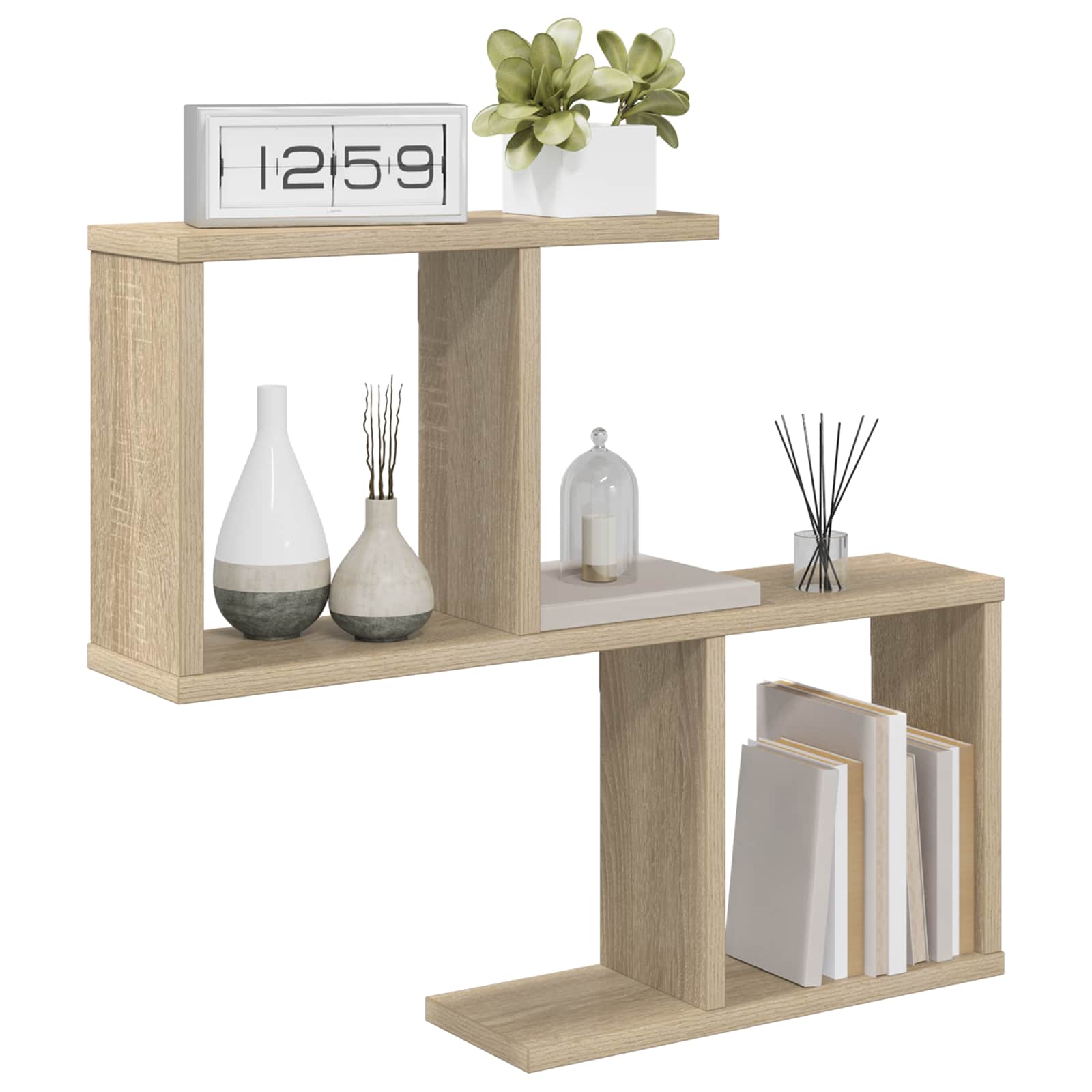 Wandregal Sonoma-Eiche 60 x 12 x 50,5 cm Holzwerkstoff