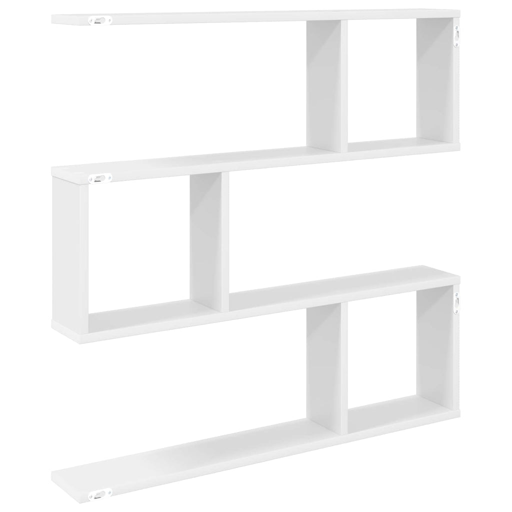 Wandregal Weiß 80 x 12 x 79,5 cm Holzwerkstoff
