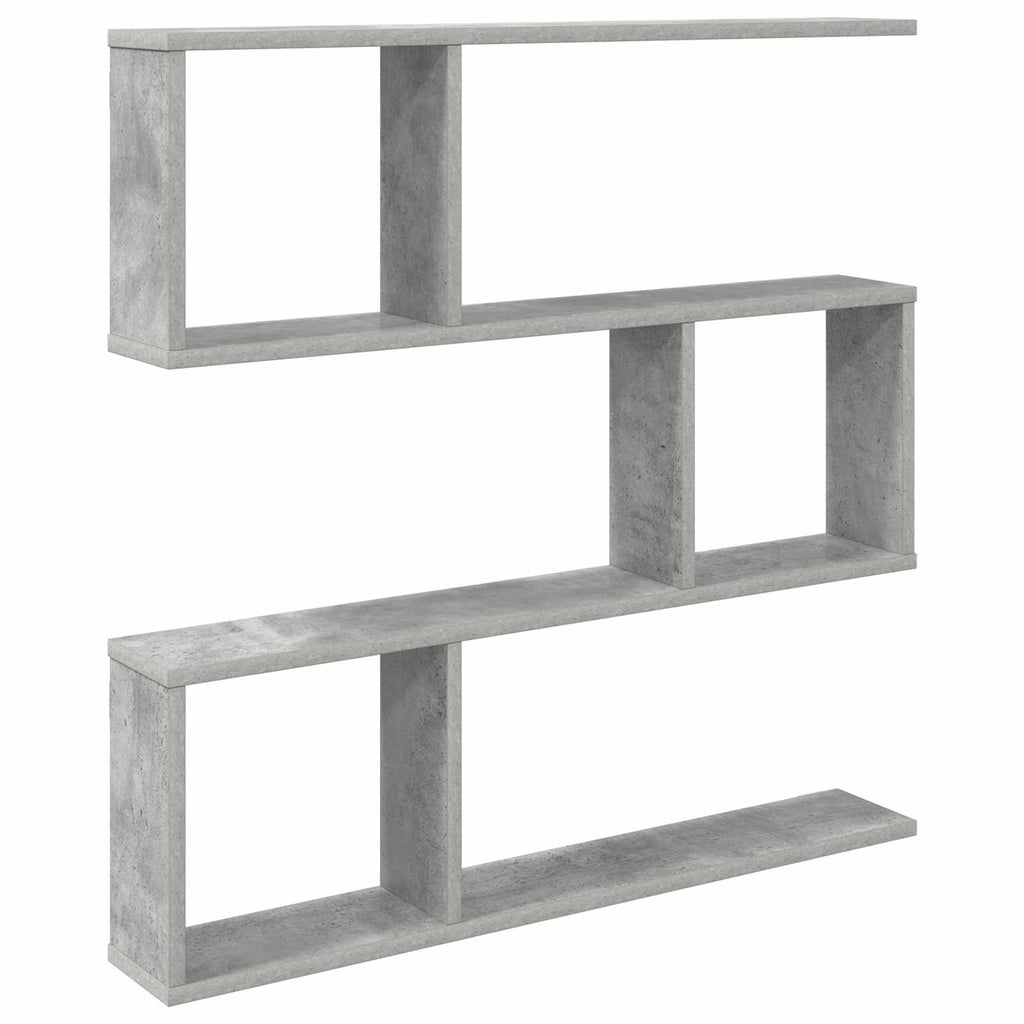 Wandregal Betongrau 80 x 12 x 79,5 cm Holzwerkstoff