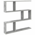 Wandregal Betongrau 80 x 12 x 79,5 cm Holzwerkstoff