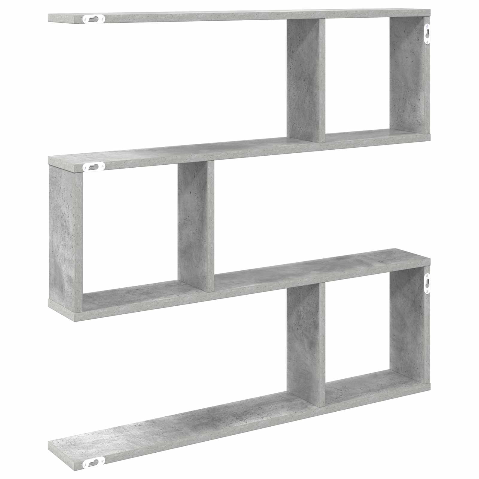 Wandregal Betongrau 80 x 12 x 79,5 cm Holzwerkstoff