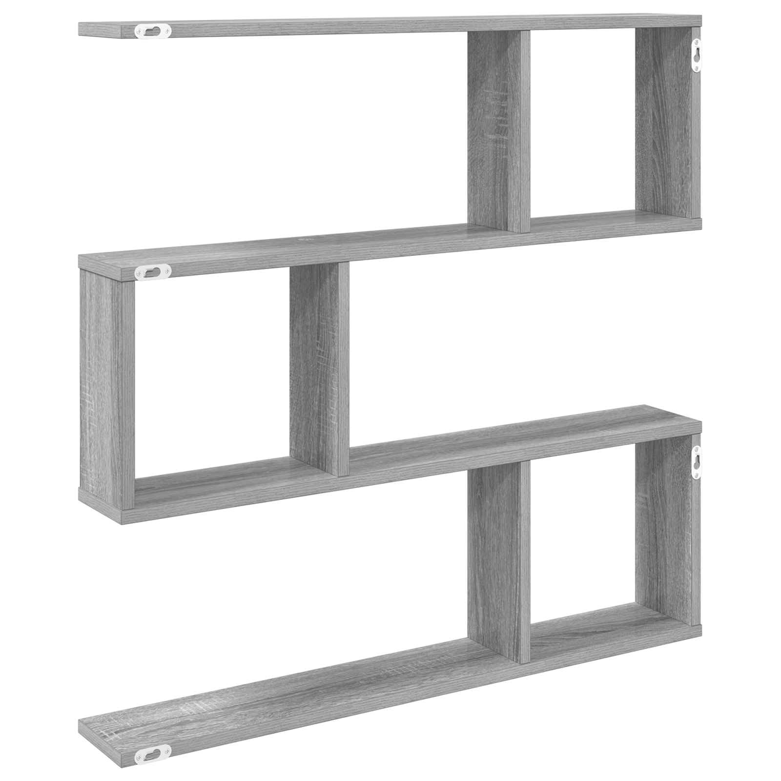 Wandregal Sonoma-Grau 80 x 12 x 79,5 cm Holzwerkstoff