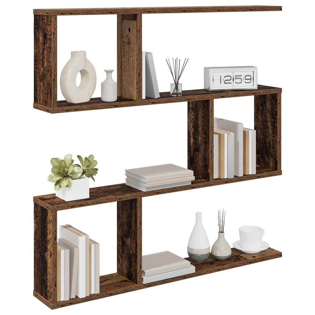 Wandregal Altholz 80 x 12 x 79,5 cm Holzwerkstoff