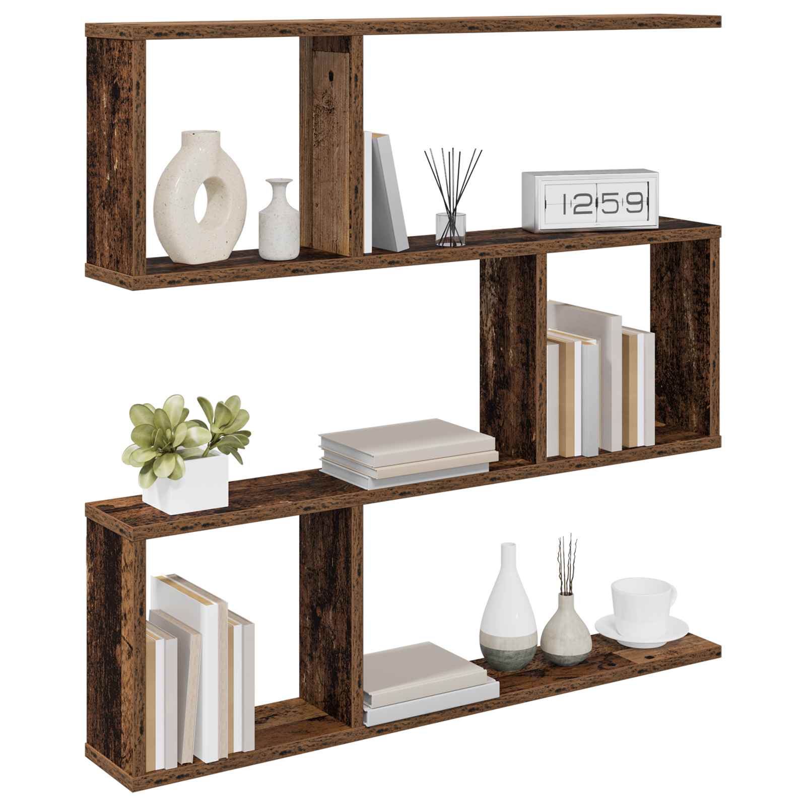 Wandregal Altholz 80 x 12 x 79,5 cm Holzwerkstoff