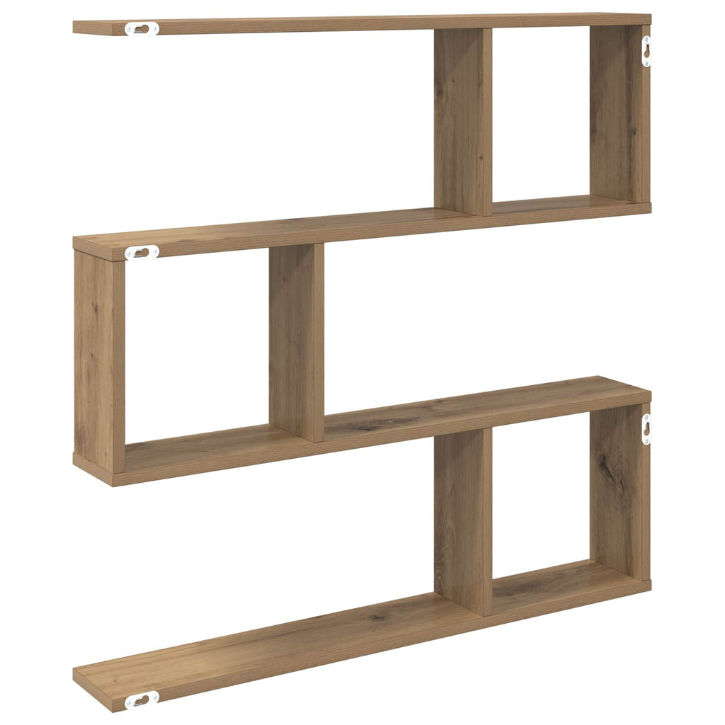 Wandregal Artisan-Eiche 80 x 12 x 79,5 cm Holzwerkstoff