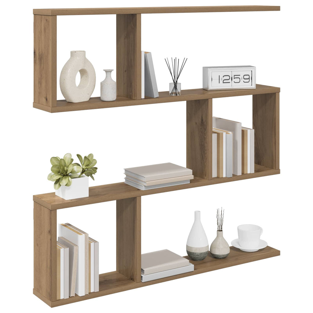 Wandregal Artisan-Eiche 80 x 12 x 79,5 cm Holzwerkstoff