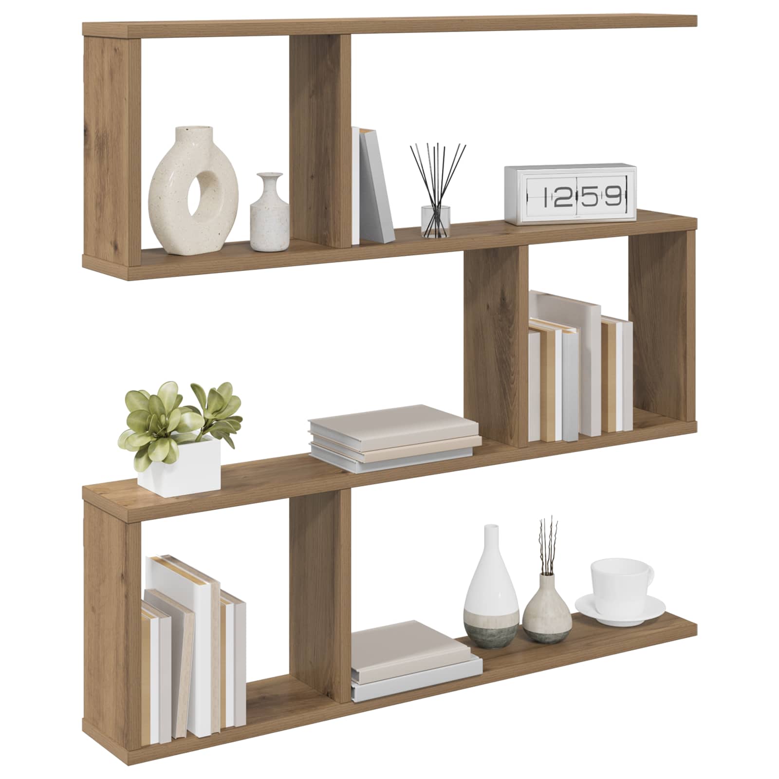 Wandregal Artisan-Eiche 80 x 12 x 79,5 cm Holzwerkstoff