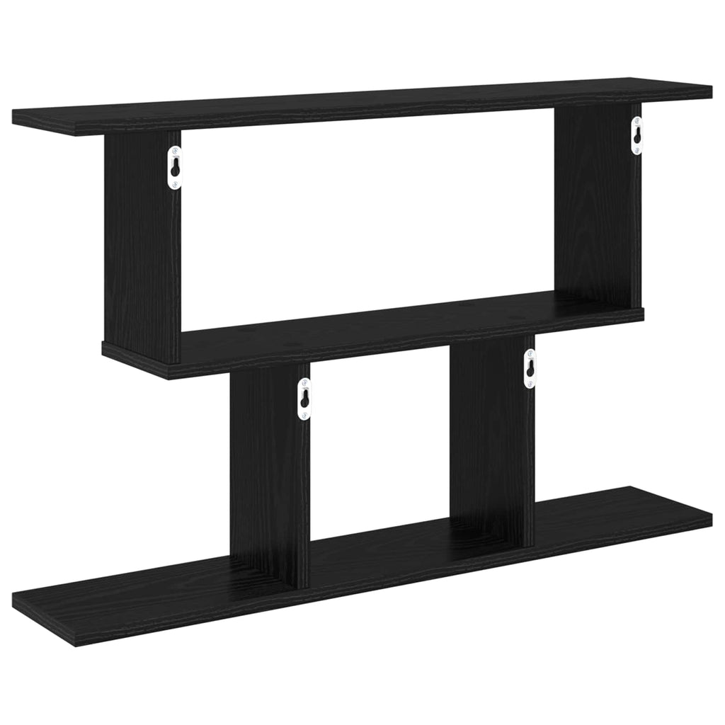 Wandregal Schwarze Eiche 80 x 15 x 50,5 cm Holzwerkstoff