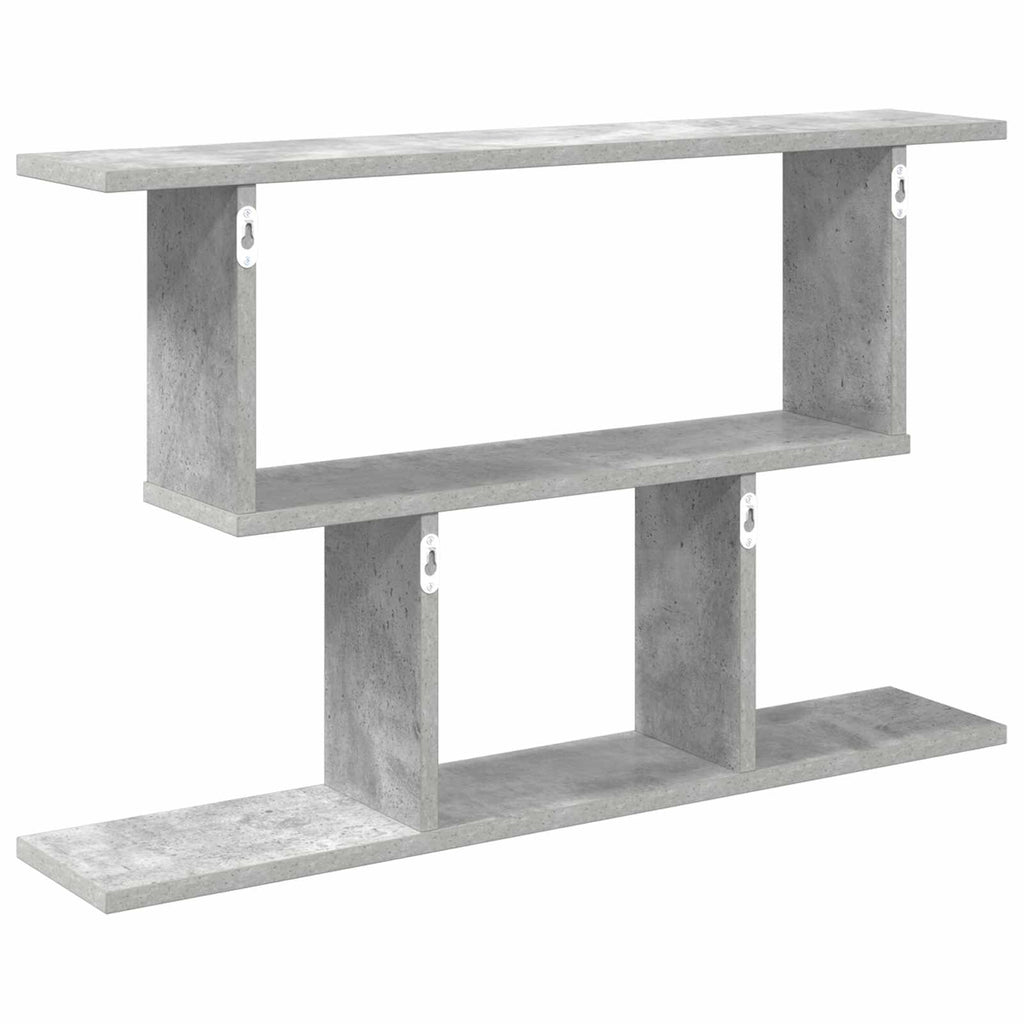 Wandregal Betongrau 80 x 15 x 50,5 cm Holzwerkstoff