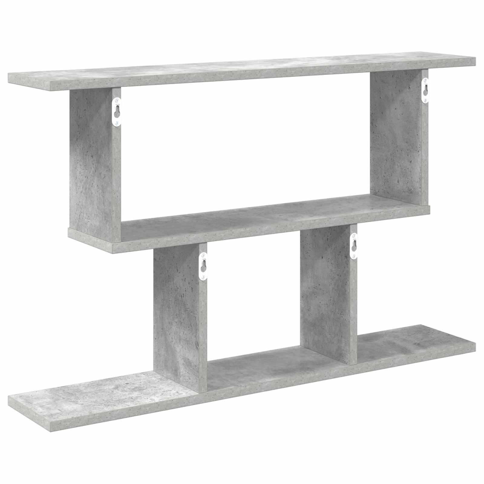 Wandregal Betongrau 80 x 15 x 50,5 cm Holzwerkstoff