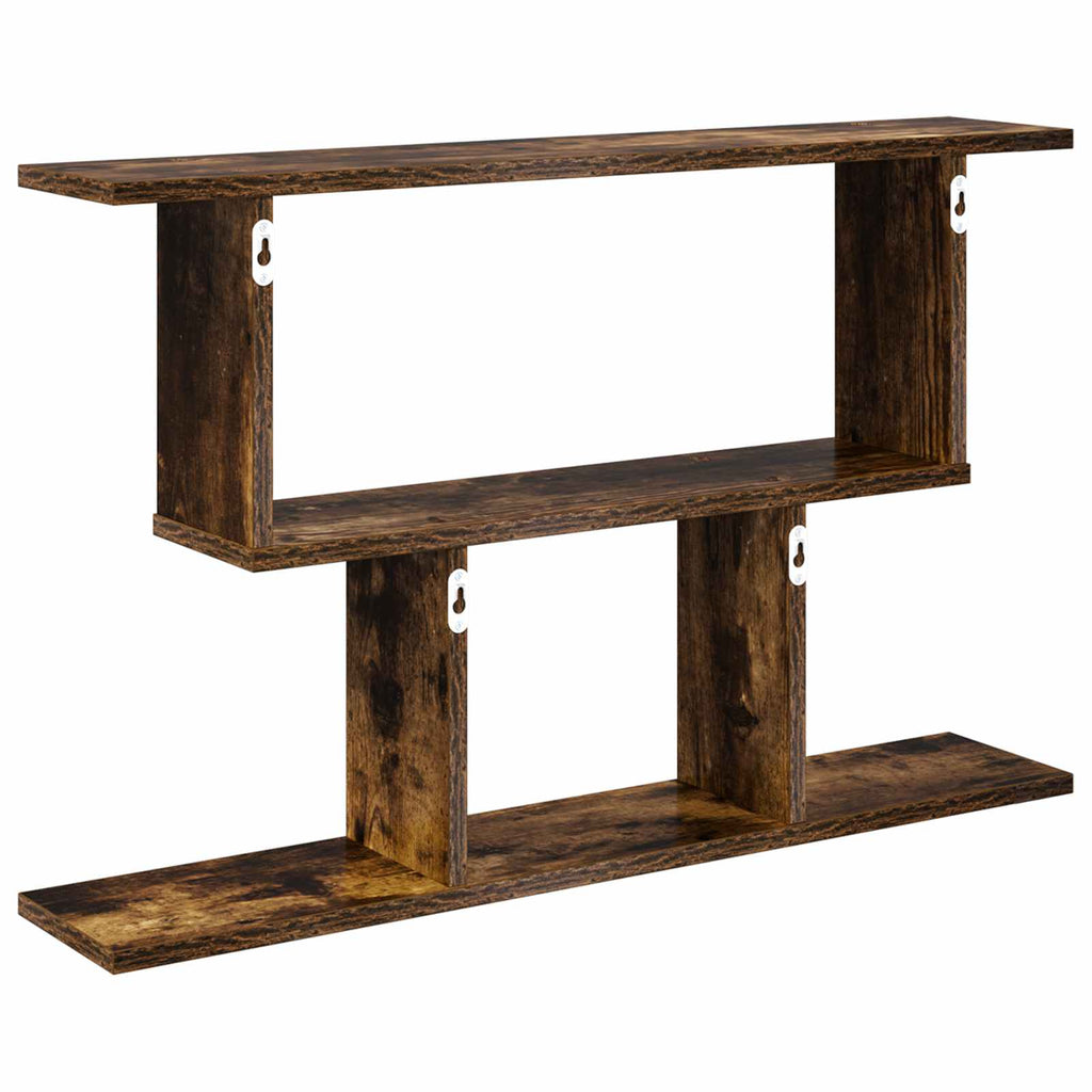 Wandregal Raucheiche 80 x 15 x 50,5 cm Holzwerkstoff