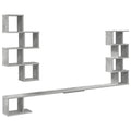 Wandmontiertes TV-Regal Betongrau 180 x 15 x 94 cm