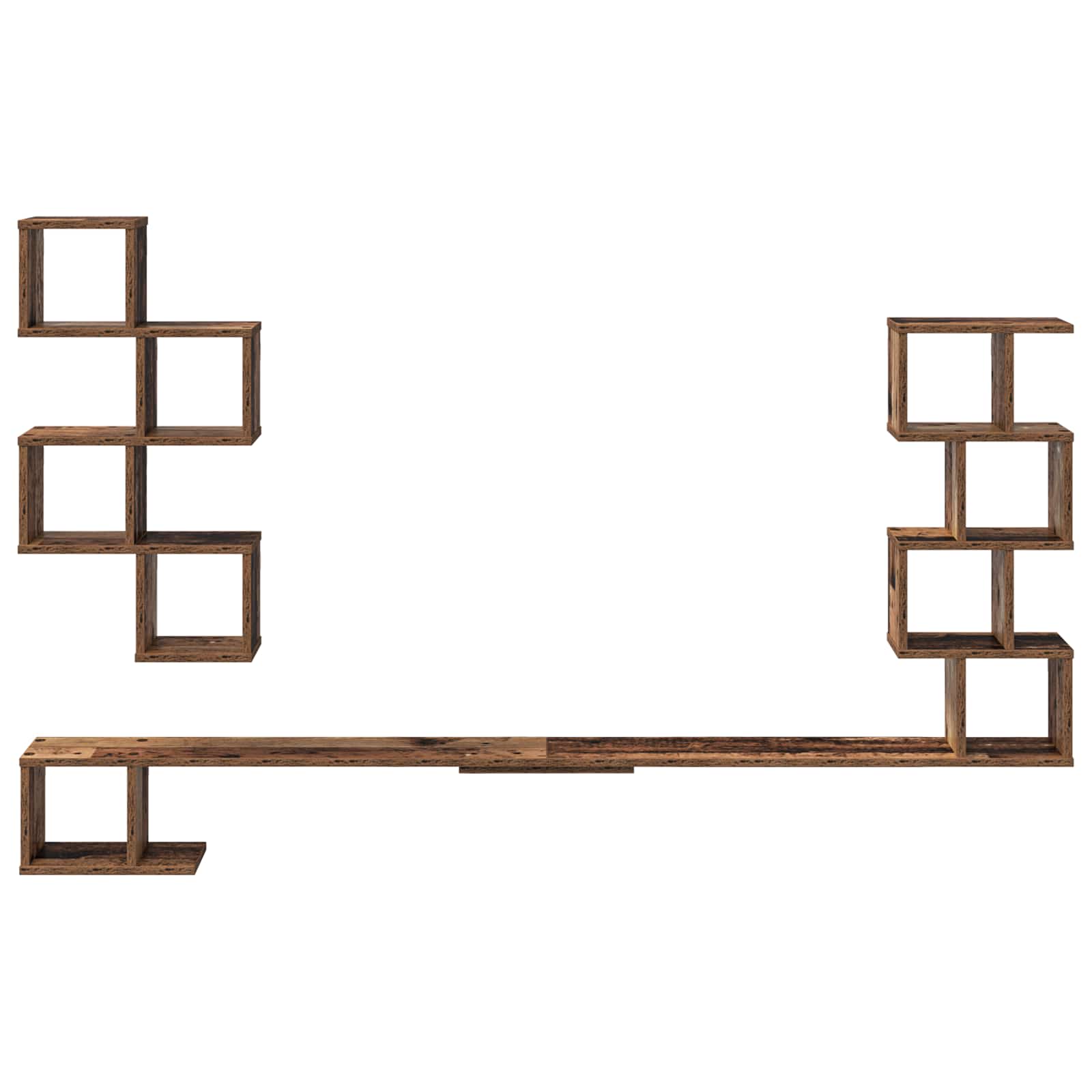 Wandmontiertes TV-Regal Altholz 180 x 15 x 94 cm Holzwerkstoff