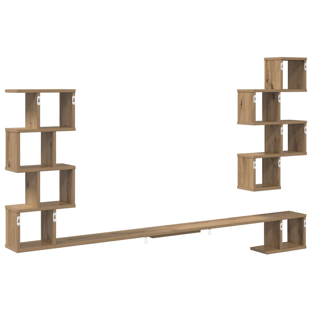 Wandmontiertes TV-Regal Artisan-Eiche 180 x 15 x 94 cm