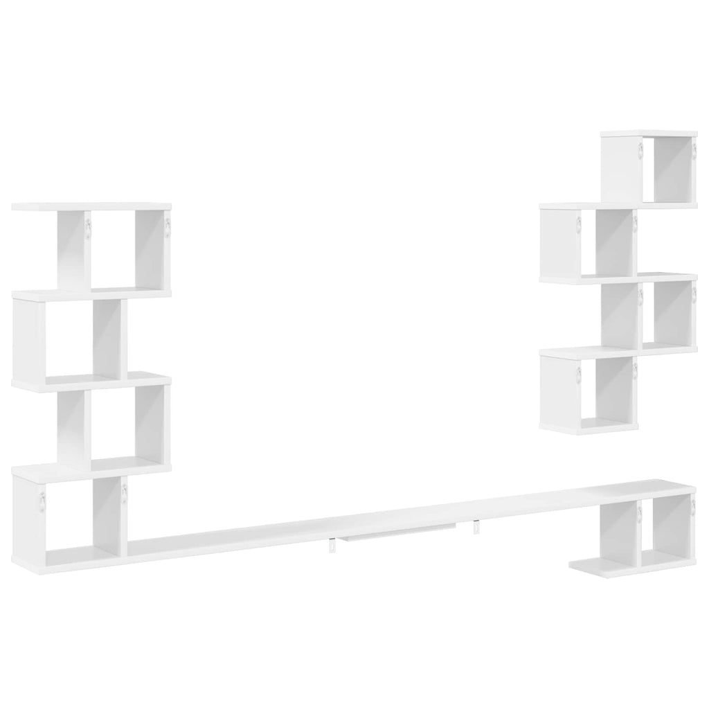 Wandmontiertes TV-Regal Weiß 160 x 15 x 94 cm Holzwerkstoff