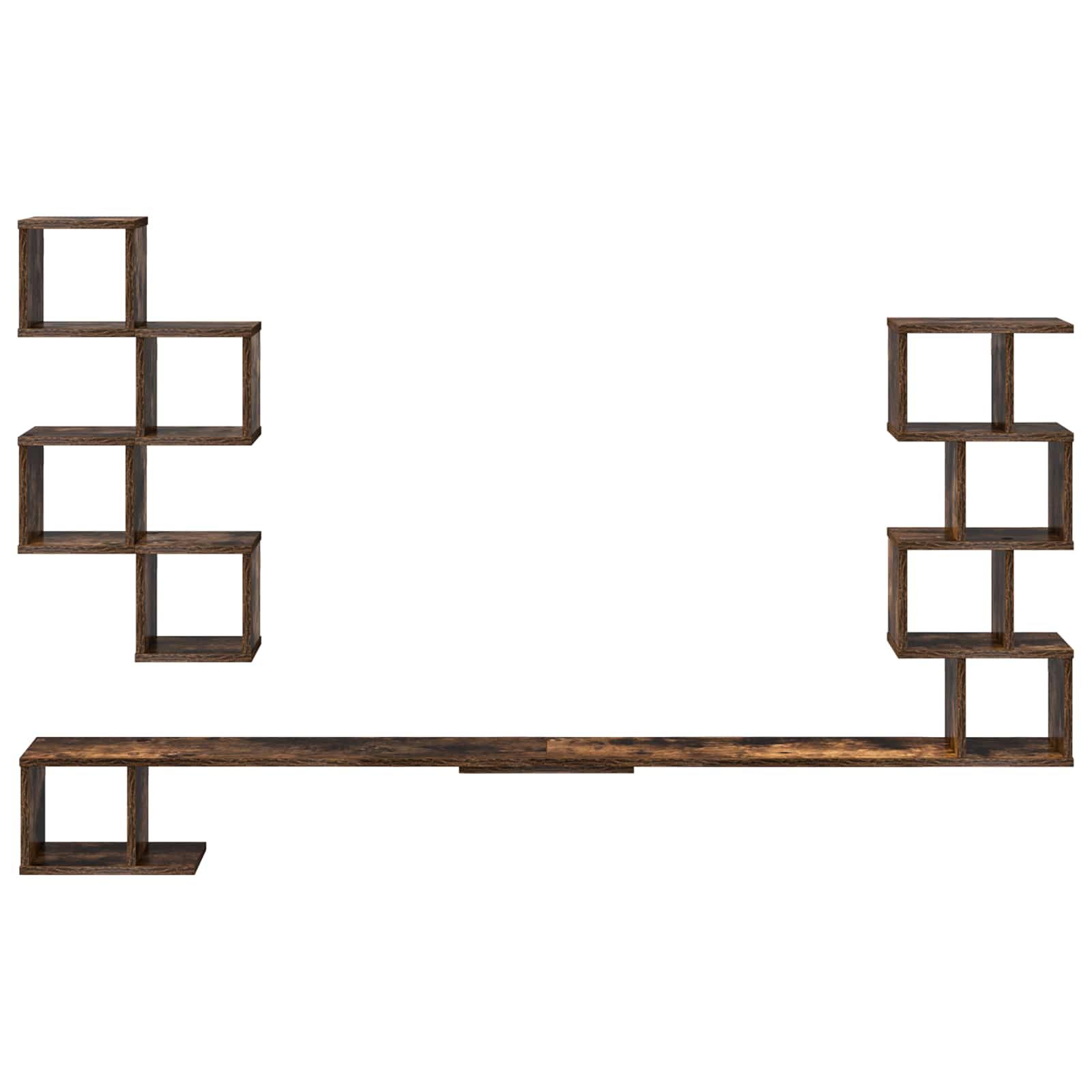 Wandmontiertes TV-Regal Raucheiche 160 x 15 x 94 cm