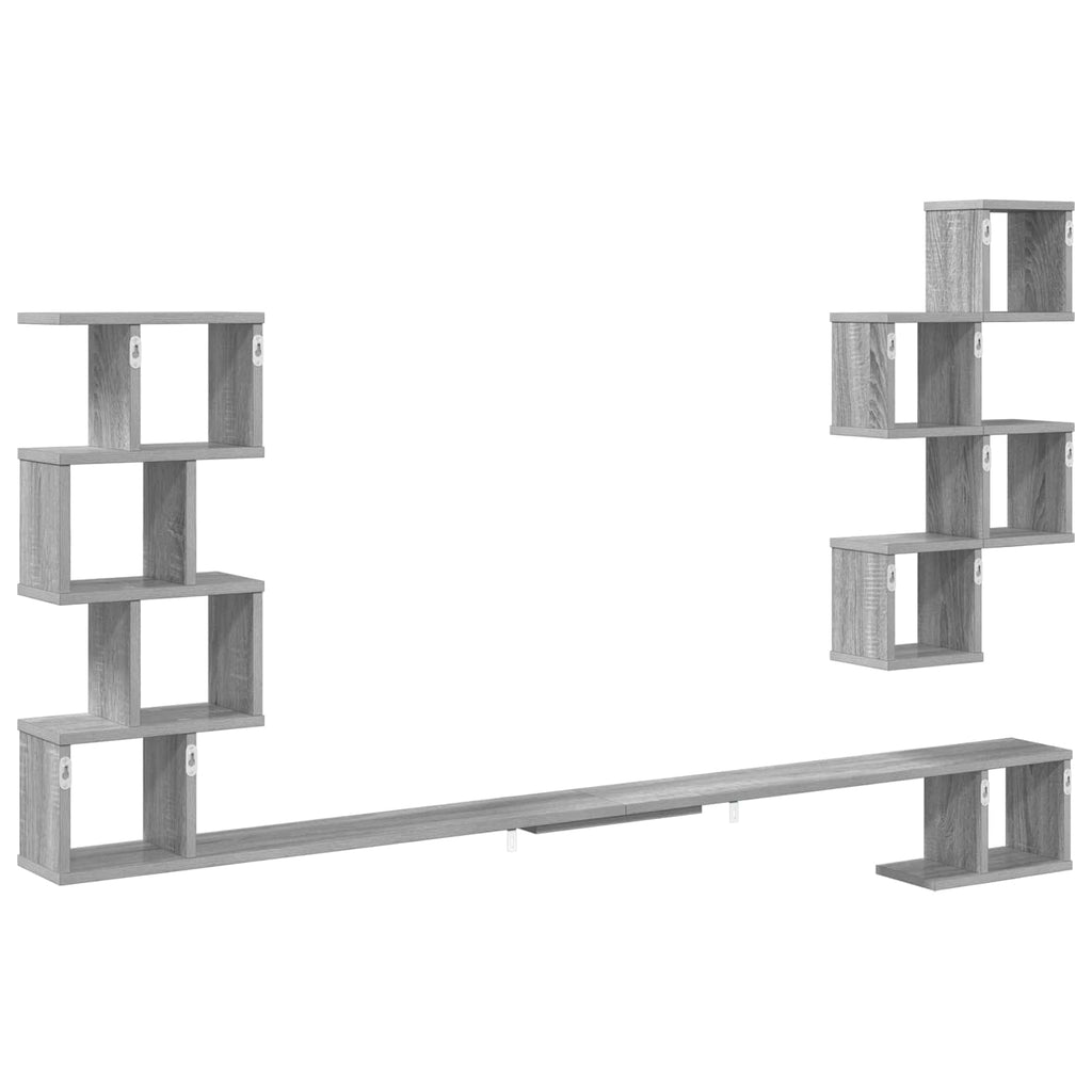 Wandmontiertes TV-Regal Sonoma-Grau 160 x 15 x 94 cm