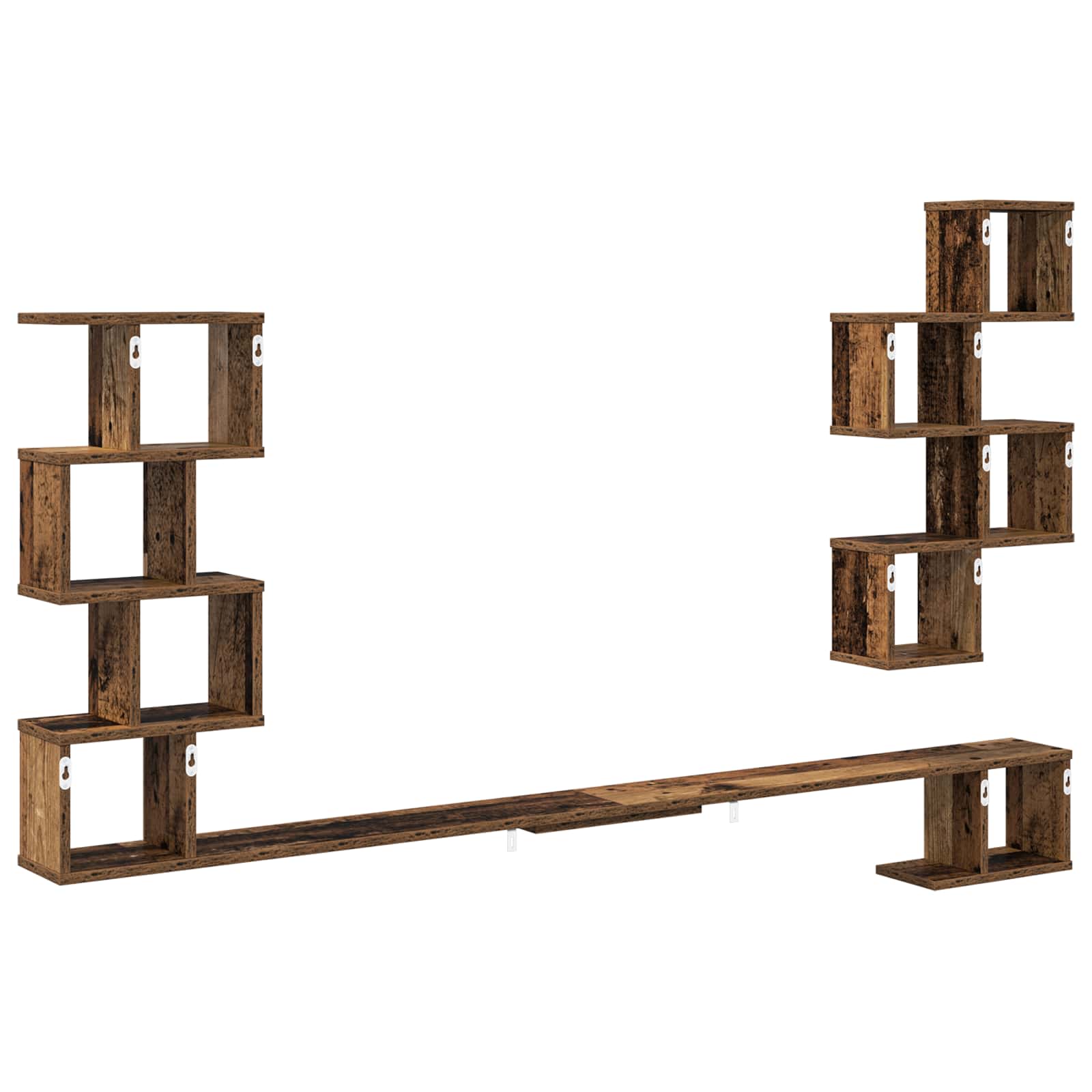 Wandmontiertes TV-Regal Altholz 160 x 15 x 94 cm Holzwerkstoff