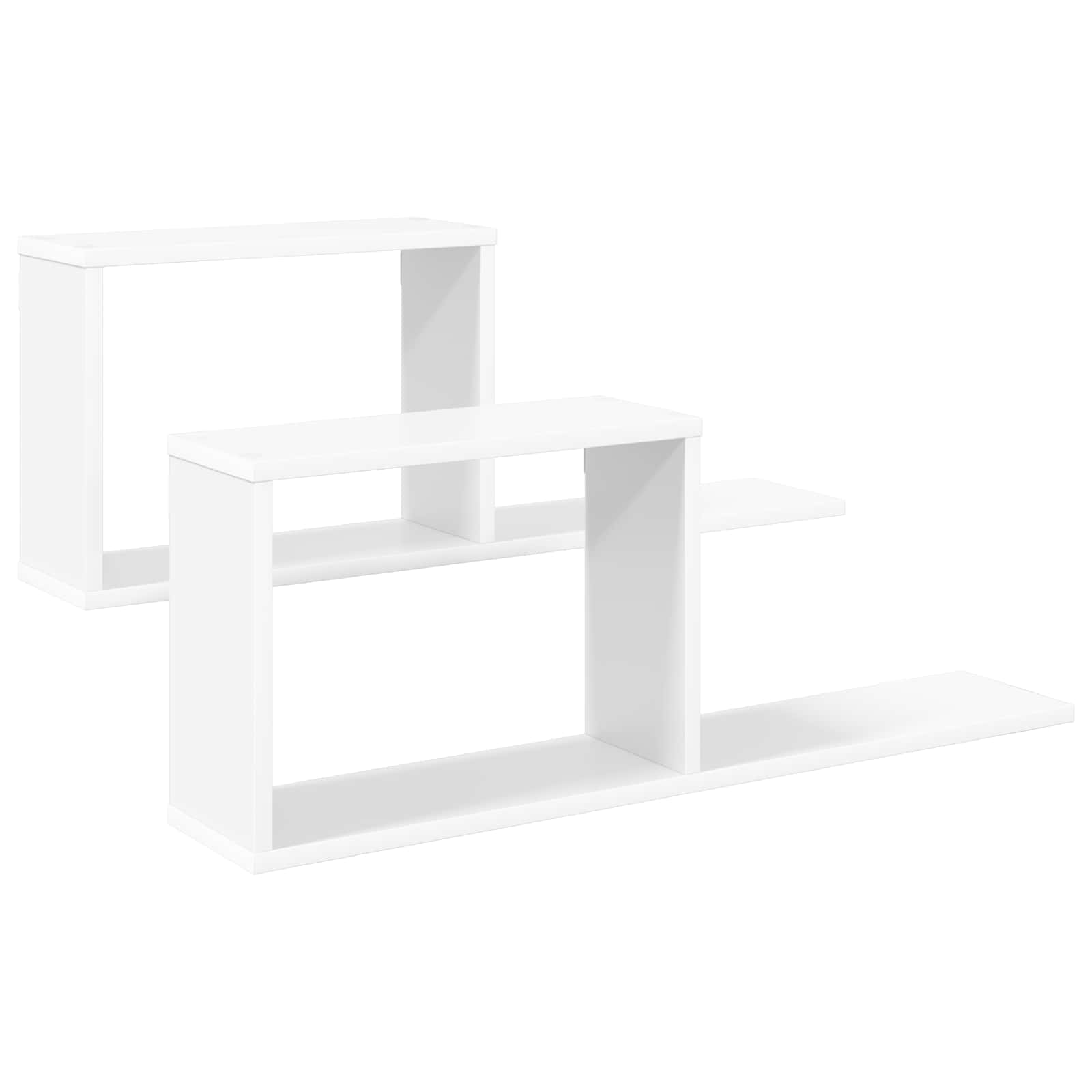 Schweberegale 2 pcs Weiß 80 x 15 x 30 cm Holzwerkstoff
