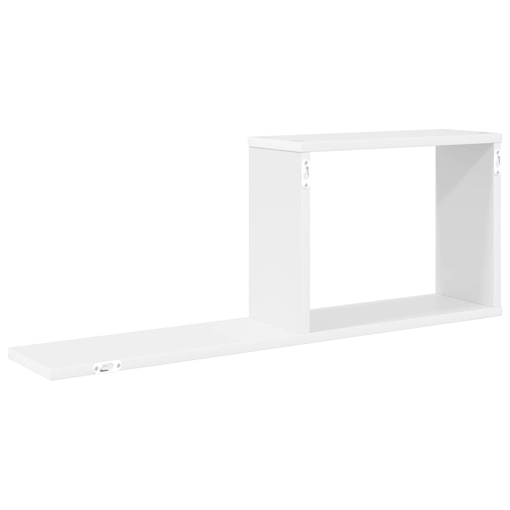 Schweberegale 2 pcs Weiß 80 x 15 x 30 cm Holzwerkstoff