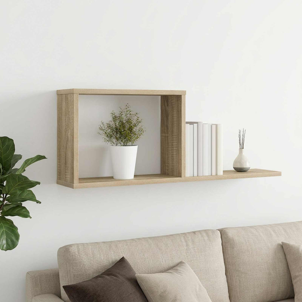 Schweberegale Sonoma-Eiche 80 x 15 x 30 cm Holzwerkstoff