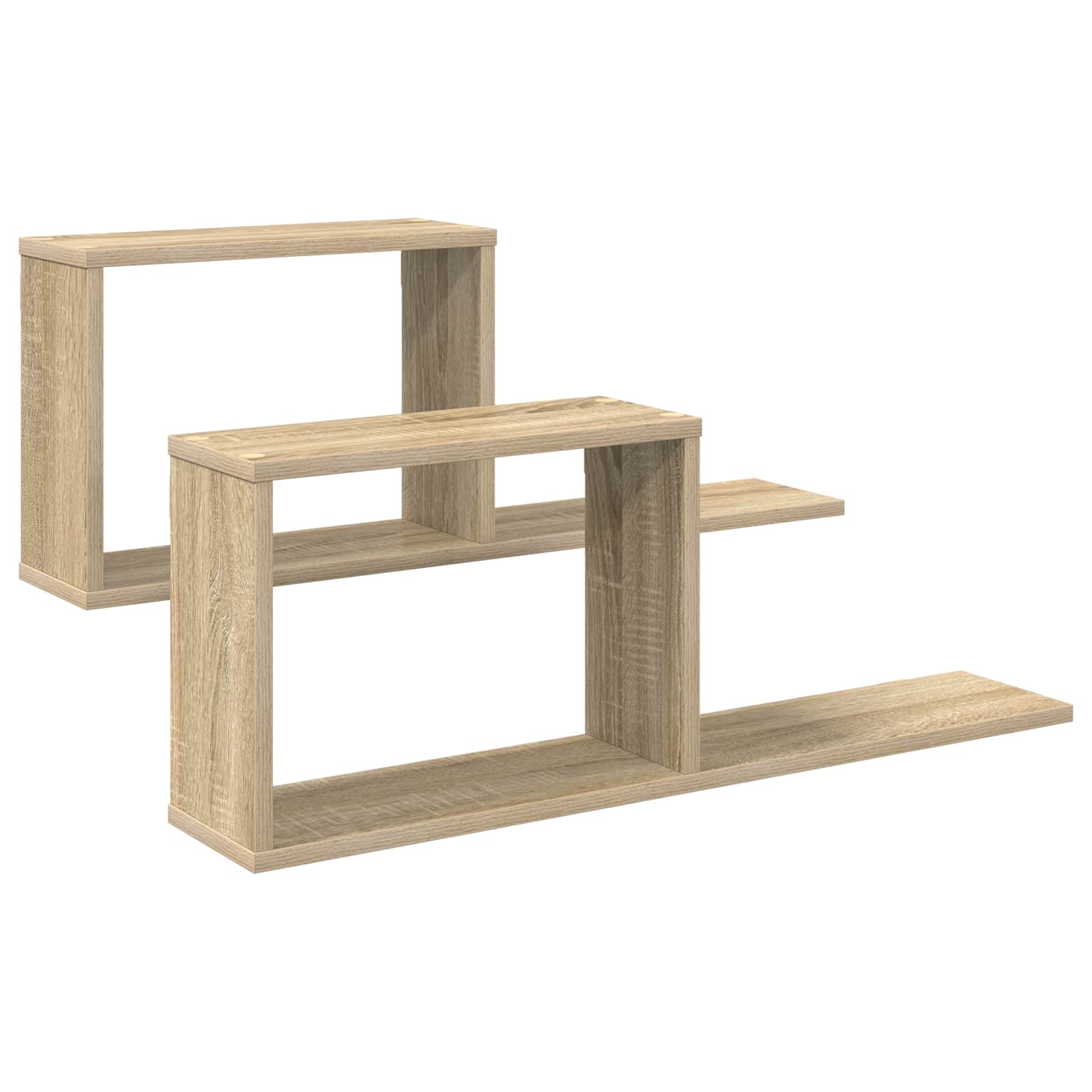 Schweberegale 2 pcs Sonoma-Eiche 80 x 15 x 30 cm Holzwerkstoff