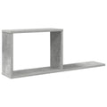 Schweberegale Betongrau 80 x 15 x 30 cm Holzwerkstoff