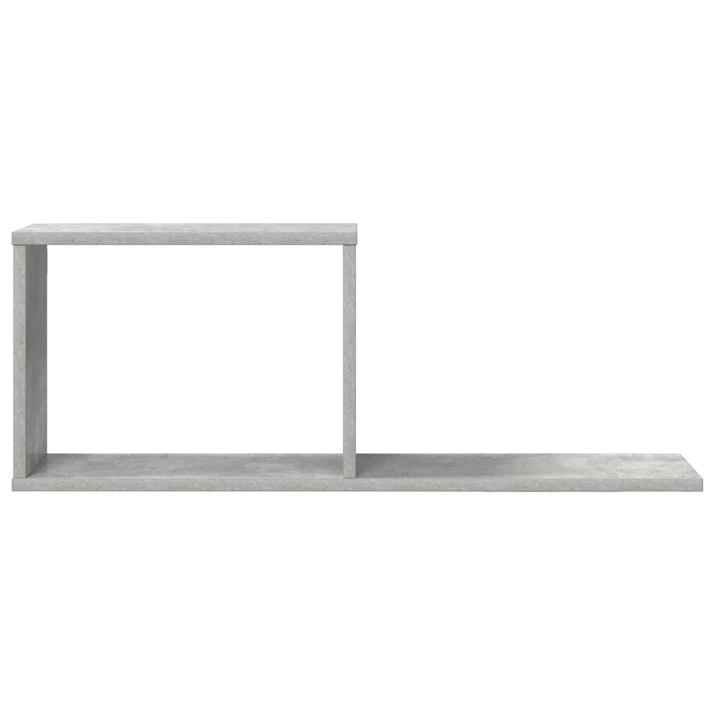 Schweberegale 2 pcs Betongrau 80 x 15 x 30 cm Holzwerkstoff