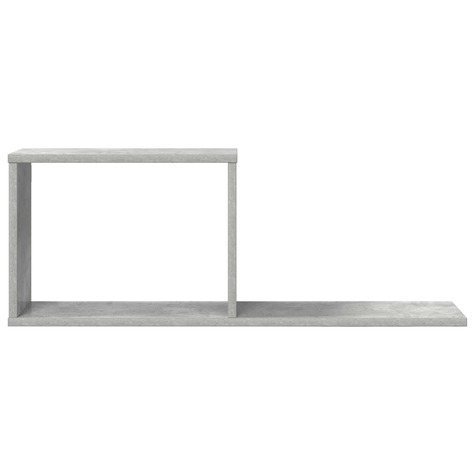 Schweberegale 2 pcs Betongrau 80 x 15 x 30 cm Holzwerkstoff