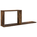 Schweberegale Raucheiche 80 x 15 x 30 cm Holzwerkstoff