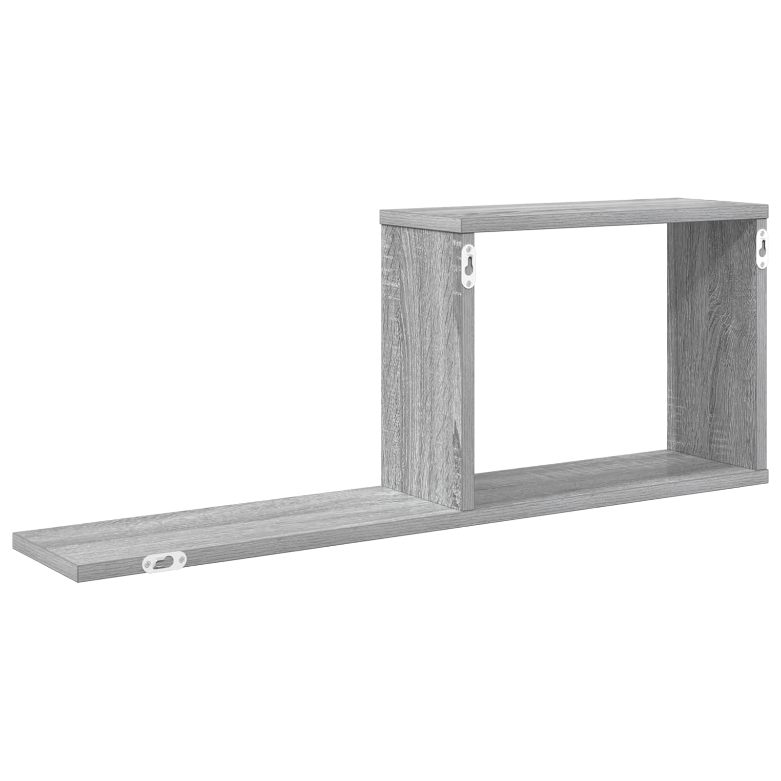 Schweberegale 2 pcs Sonoma-Grau 80 x 15 x 30 cm Holzwerkstoff
