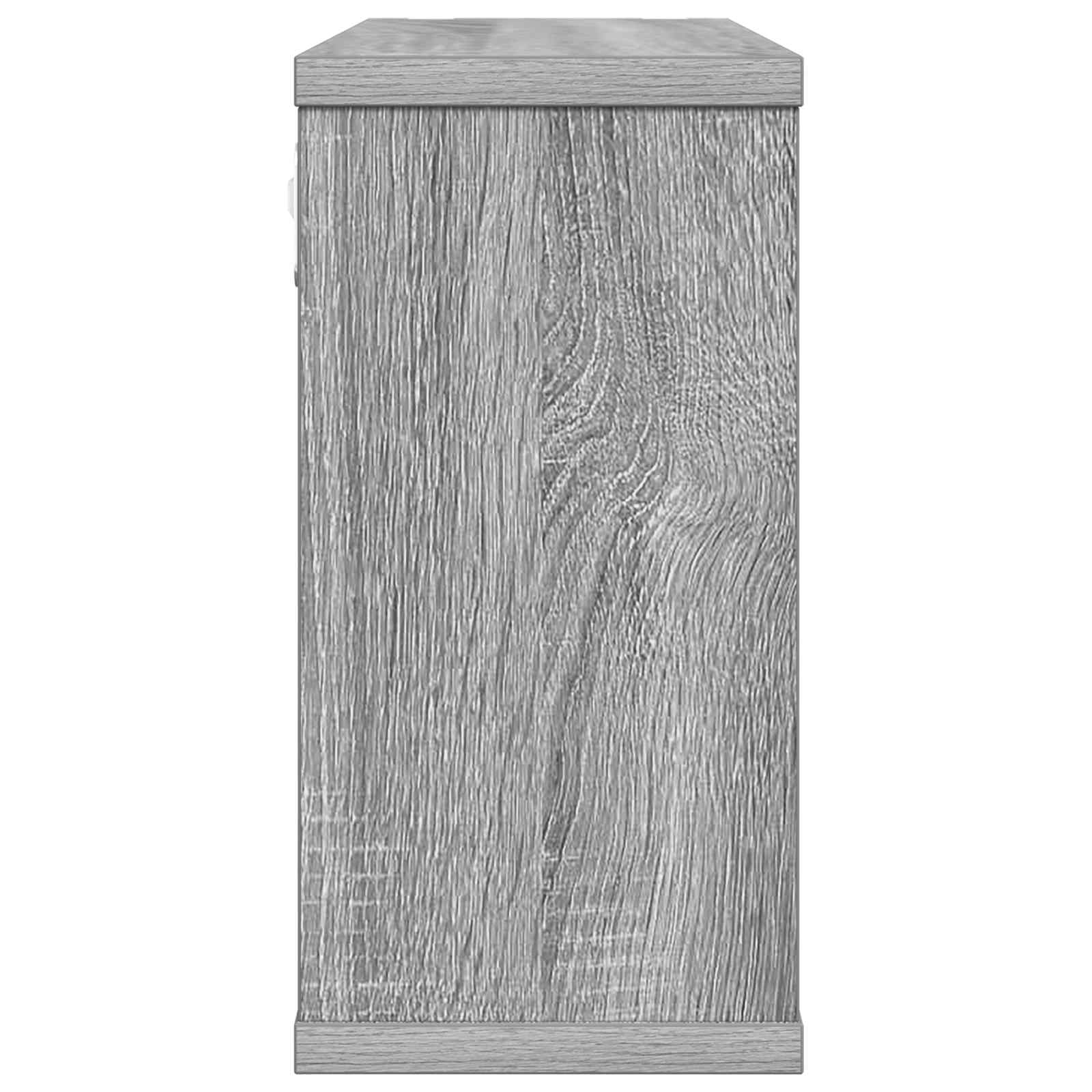 Schweberegale 2 pcs Sonoma-Grau 80 x 15 x 30 cm Holzwerkstoff