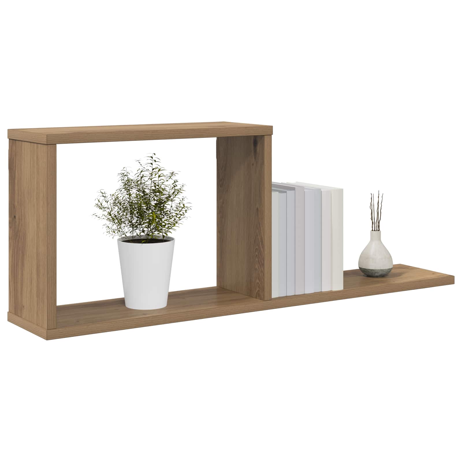 Schweberegale Artisan-Eiche 80 x 15 x 30 cm Holzwerkstoff