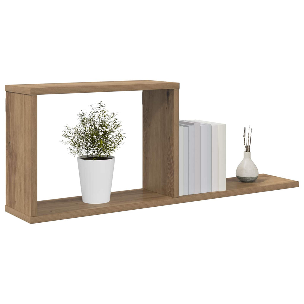 Schweberegale 2 pcs Artisan-Eiche 80 x 15 x 30 cm Holzwerkstoff
