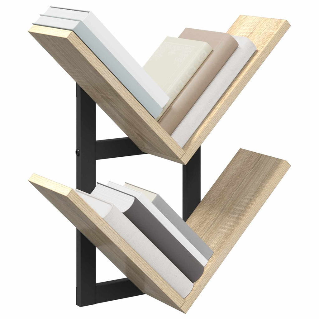 Wandregal 2 pcs Sonoma-Eiche 43 x 15 x 47 cm Holzwerkstoff