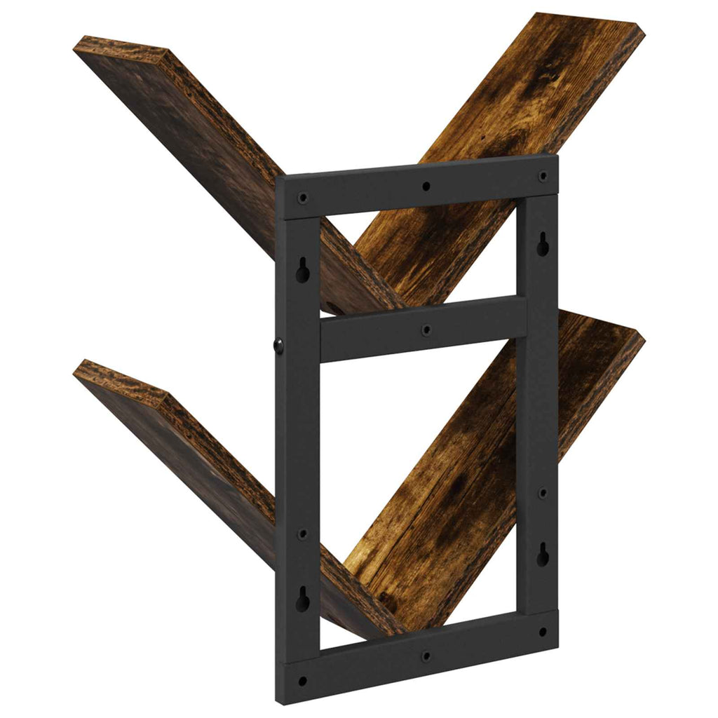 Wandregal Raucheiche 43 x 15 x 47 cm Holzwerkstoff