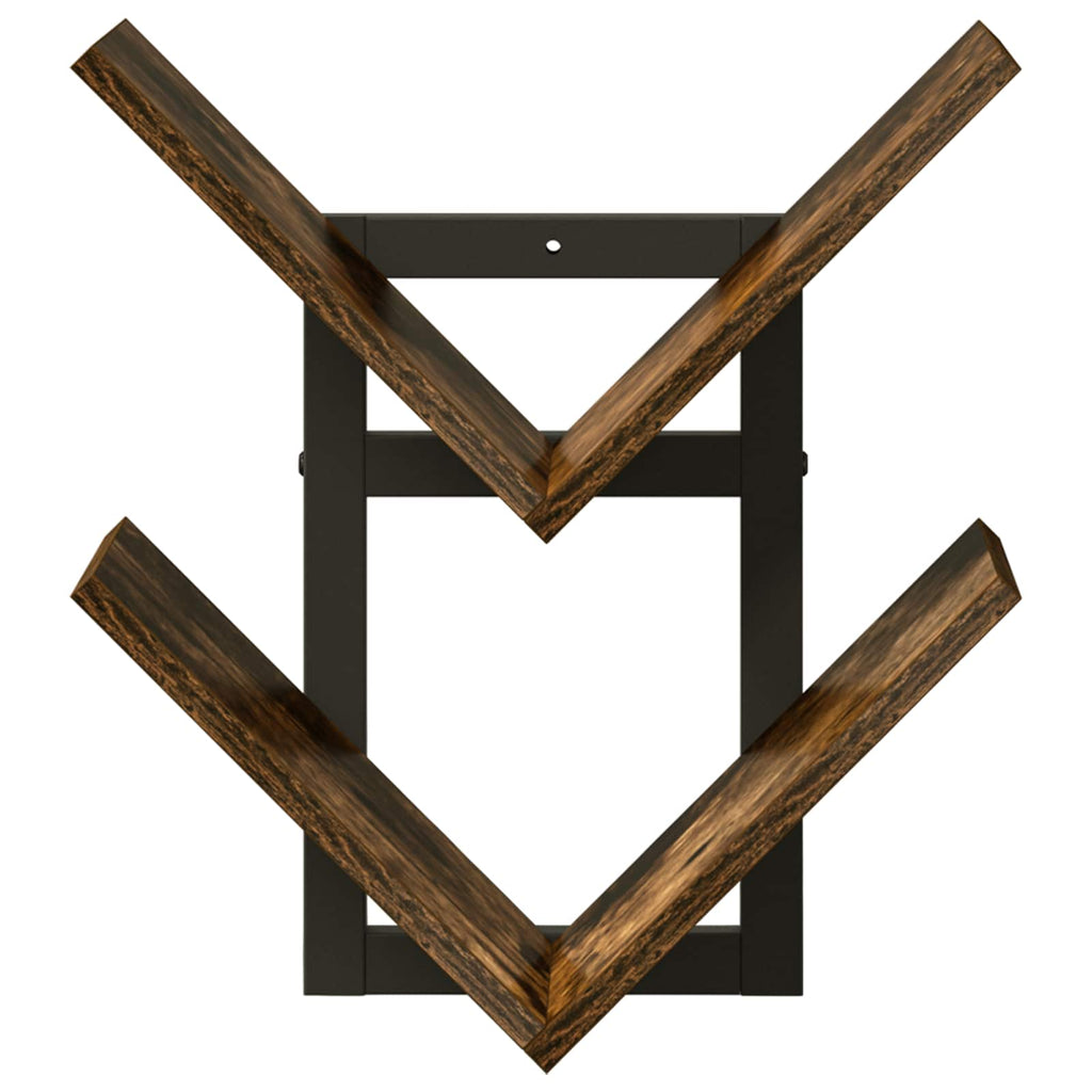 Wandregal 2 pcs Raucheiche 43 x 15 x 47 cm Holzwerkstoff