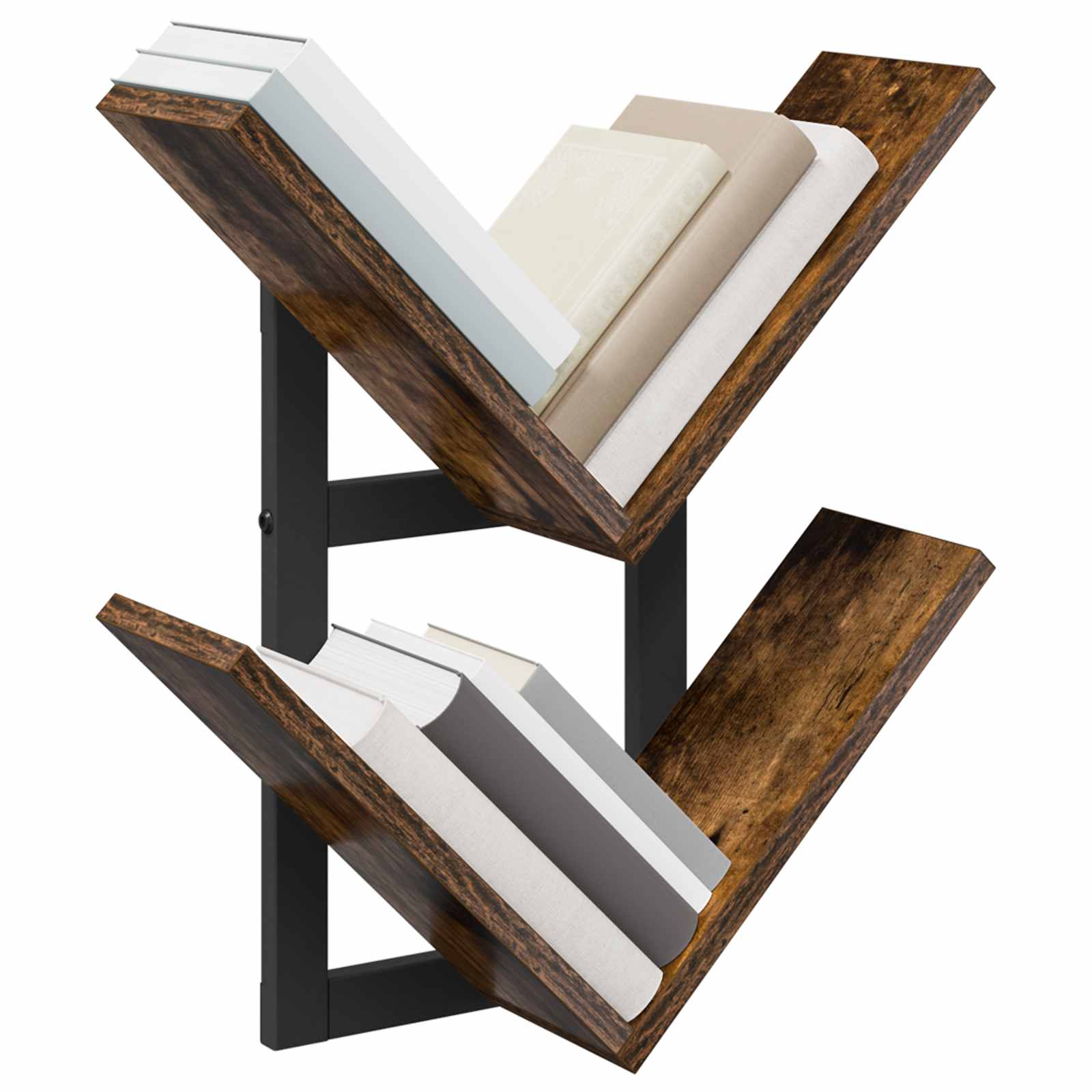 Wandregal 2 pcs Raucheiche 43 x 15 x 47 cm Holzwerkstoff