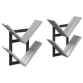 Wandregal 2 pcs Sonoma-Grau 43 x 15 x 47 cm Holzwerkstoff