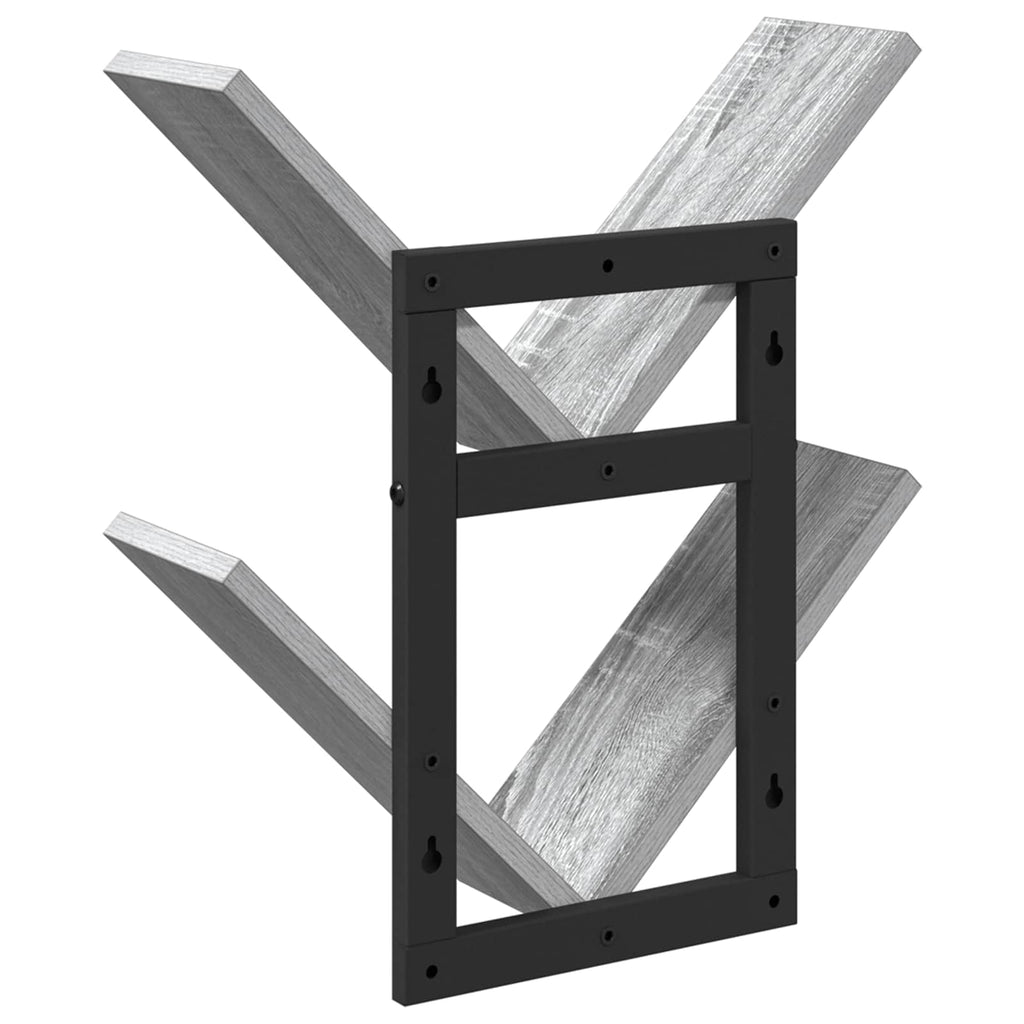Wandregal 2 pcs Sonoma-Grau 43 x 15 x 47 cm Holzwerkstoff