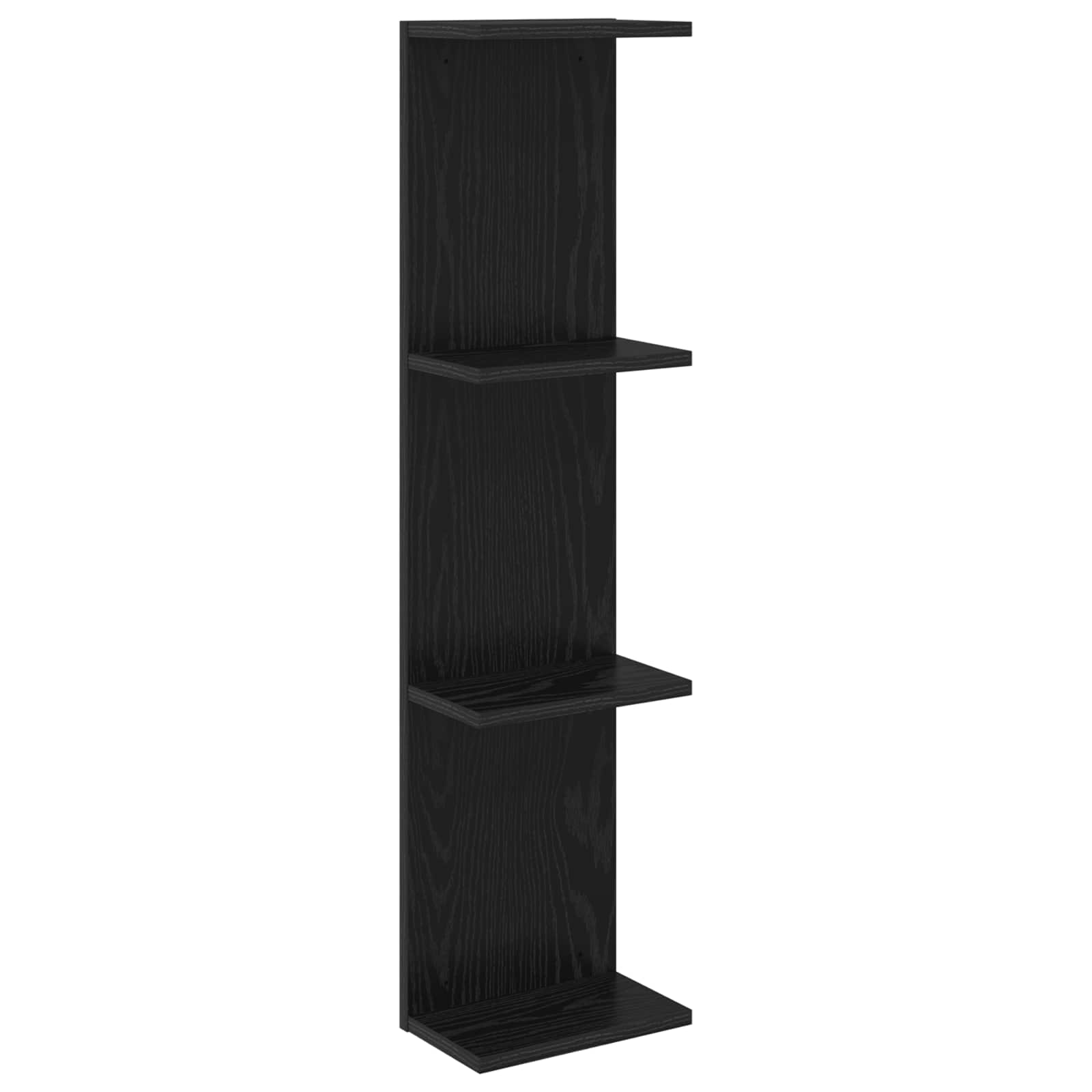 Wandregal Schwarze Eiche 25 x 15 x 100 cm Holzwerkstoff