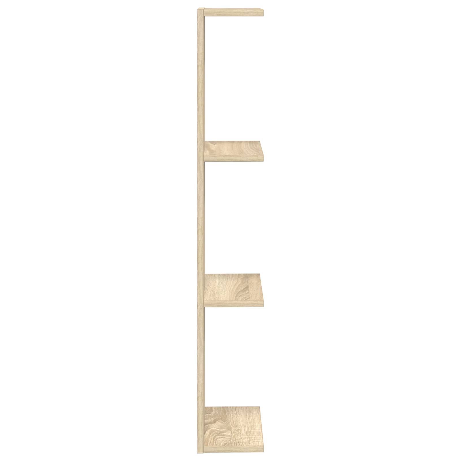 Wandregal Sonoma-Eiche 25 x 15 x 100 cm Holzwerkstoff