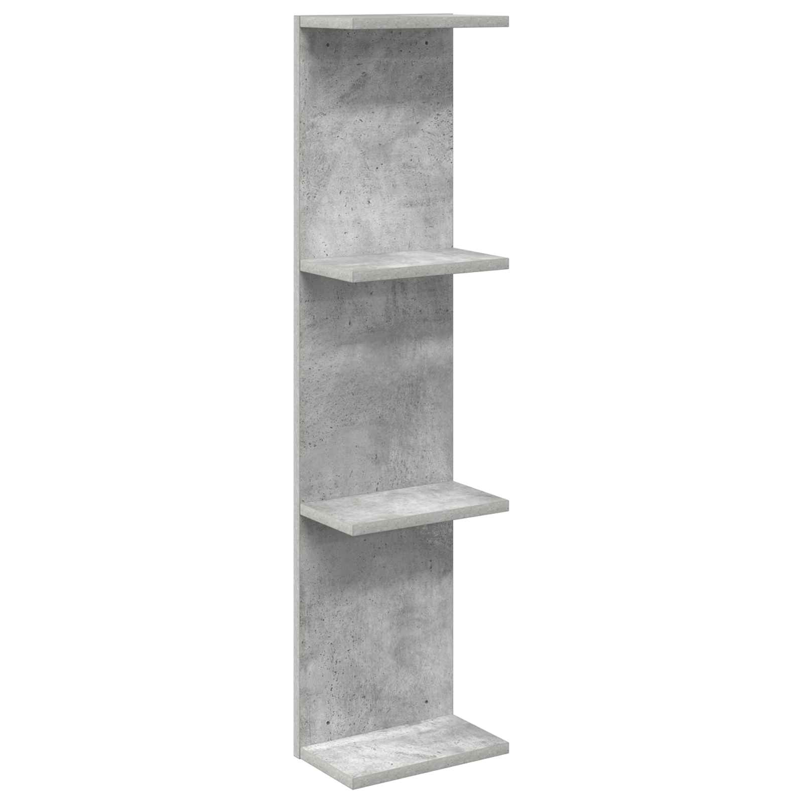 Wandregal Betongrau 25 x 15 x 100 cm Holzwerkstoff