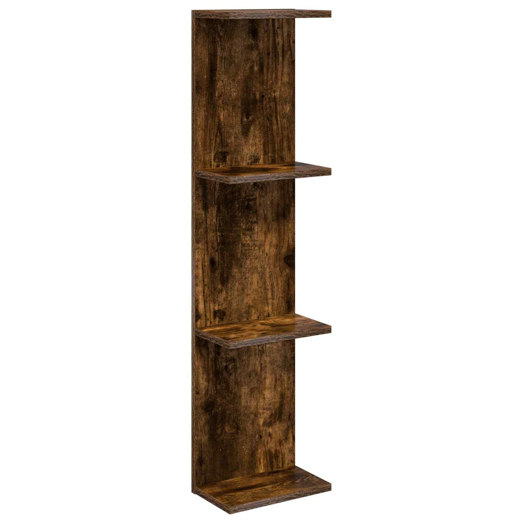 Wandregal Raucheiche 25 x 15 x 100 cm Holzwerkstoff