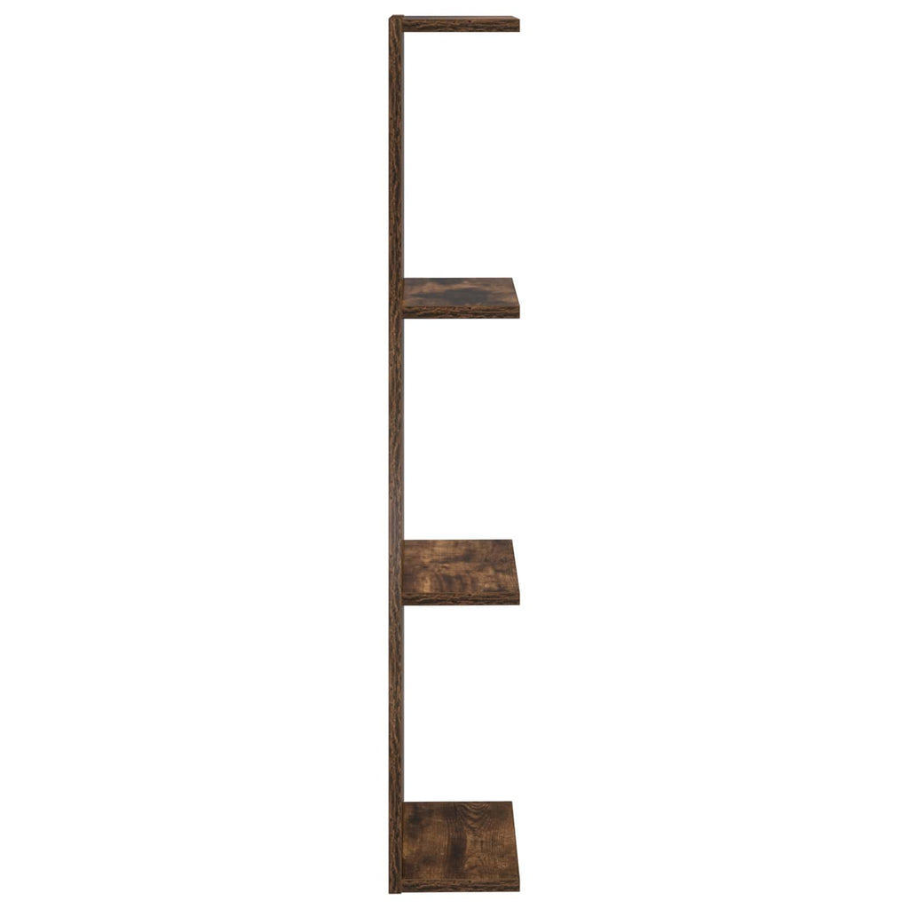 Wandregal Raucheiche 25 x 15 x 100 cm Holzwerkstoff
