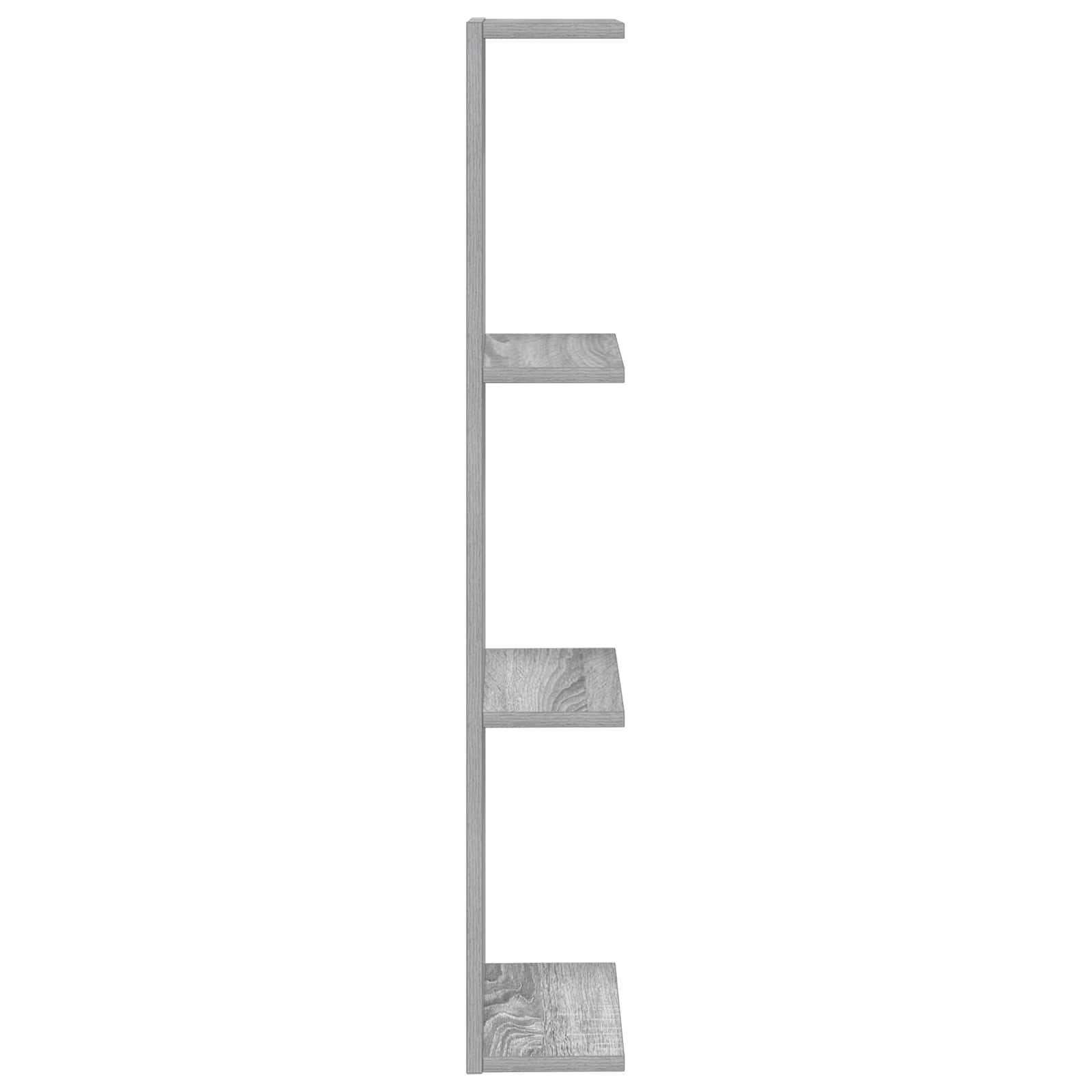 Wandregal Sonoma-Grau 25 x 15 x 100 cm Holzwerkstoff