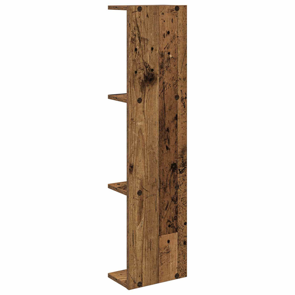 Wandregal 2 pcs Altholz 25 x 15 x 100 cm Holzwerkstoff